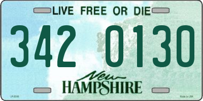 NH license plate 3420130
