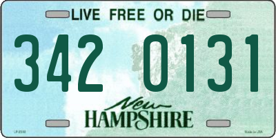 NH license plate 3420131