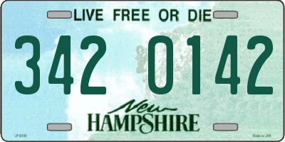 NH license plate 3420142