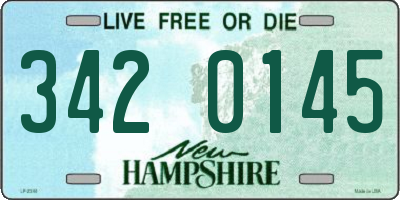 NH license plate 3420145