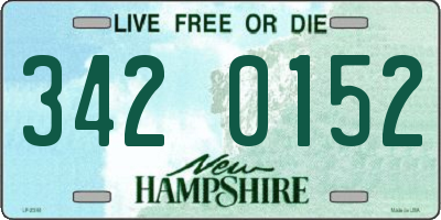 NH license plate 3420152