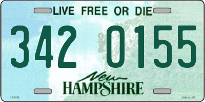 NH license plate 3420155
