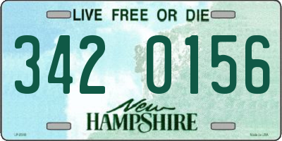NH license plate 3420156
