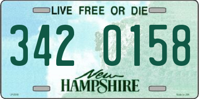 NH license plate 3420158