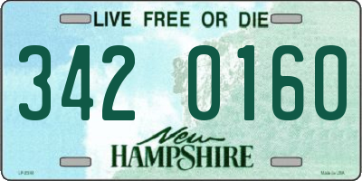 NH license plate 3420160