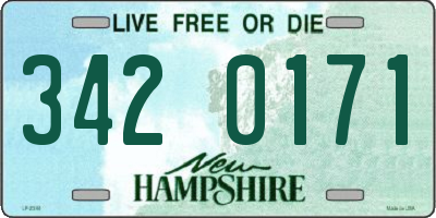 NH license plate 3420171