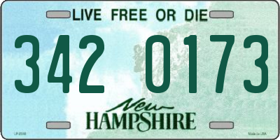 NH license plate 3420173
