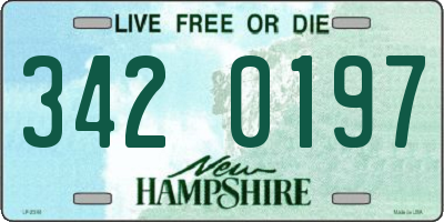 NH license plate 3420197