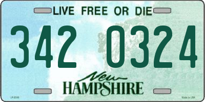NH license plate 3420324