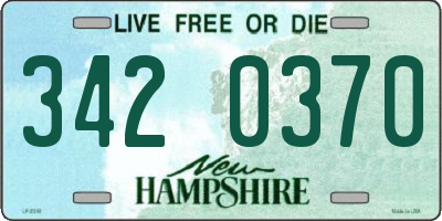 NH license plate 3420370