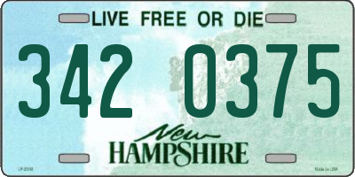 NH license plate 3420375
