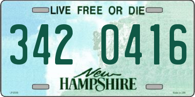 NH license plate 3420416