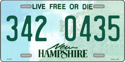 NH license plate 3420435