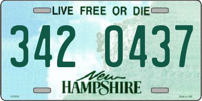 NH license plate 3420437