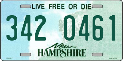 NH license plate 3420461