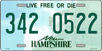 NH license plate 3420522