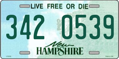 NH license plate 3420539