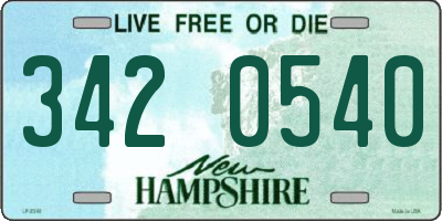 NH license plate 3420540