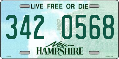 NH license plate 3420568
