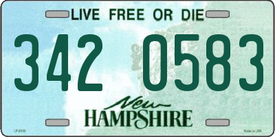 NH license plate 3420583