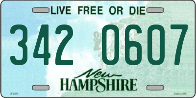 NH license plate 3420607