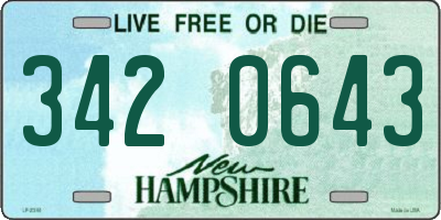 NH license plate 3420643