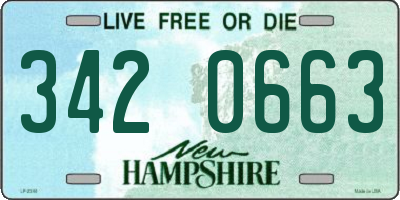 NH license plate 3420663