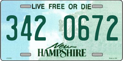 NH license plate 3420672