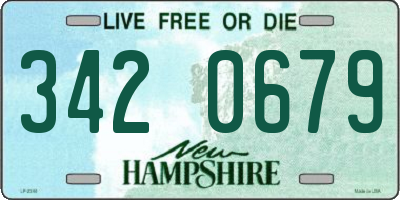 NH license plate 3420679