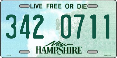 NH license plate 3420711