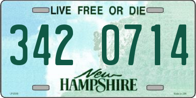 NH license plate 3420714