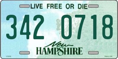 NH license plate 3420718