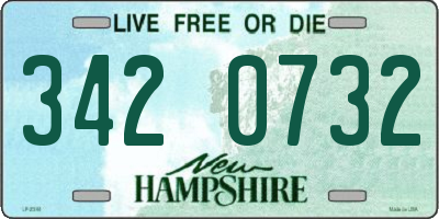 NH license plate 3420732