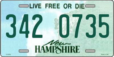 NH license plate 3420735