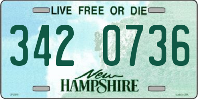 NH license plate 3420736