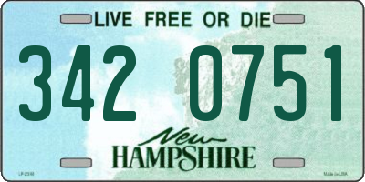 NH license plate 3420751