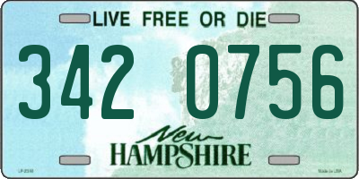 NH license plate 3420756