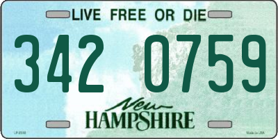 NH license plate 3420759