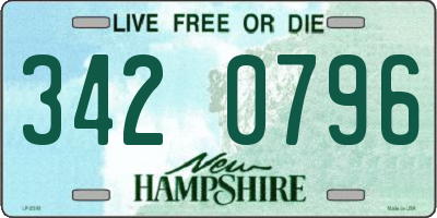 NH license plate 3420796
