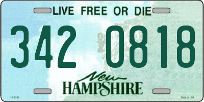 NH license plate 3420818