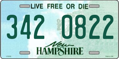 NH license plate 3420822