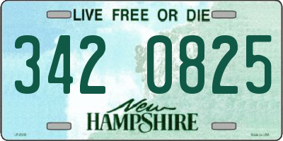 NH license plate 3420825