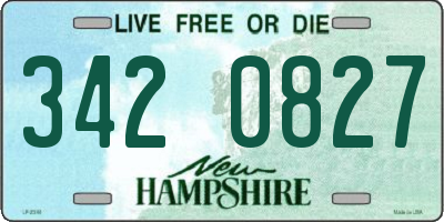 NH license plate 3420827