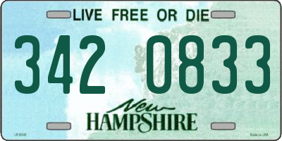 NH license plate 3420833
