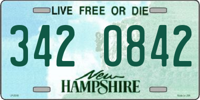 NH license plate 3420842