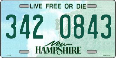 NH license plate 3420843