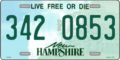 NH license plate 3420853