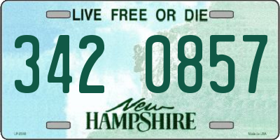 NH license plate 3420857