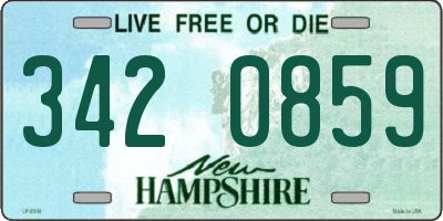 NH license plate 3420859