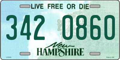 NH license plate 3420860